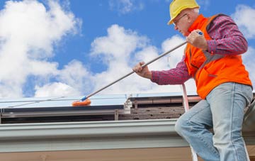 The Wood soft wash roof cleaning